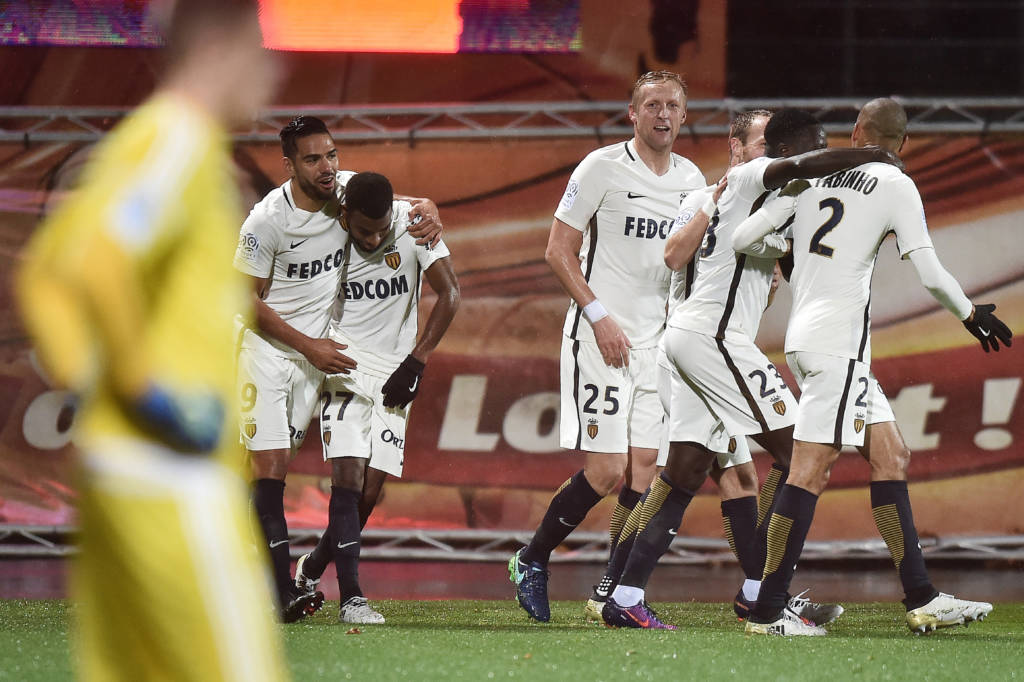 Time do Principado chegou a marca de 39 gols em 13 jogos do Francês (Foto: Jean-Sebastien Evrard/AFP)