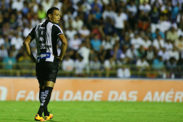 Ricardo Oliveira marcou os dois gols do Santos no empate contra o Cruzeiro (Foto: Gazeta Press)