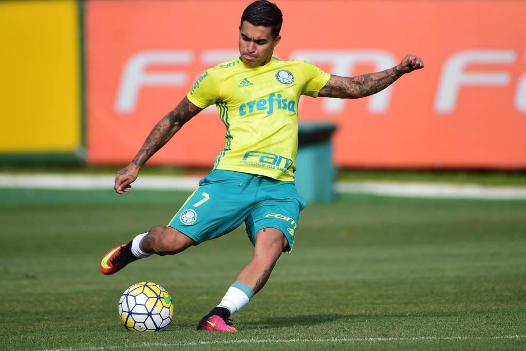 Dudu, jogador do Palmeiras durante o treino na Academia de Futebol da Barra Funda, na Zona Oeste da capital paulista. 24/11/2016, Foto: Djalma Vassão/Gazeta Press