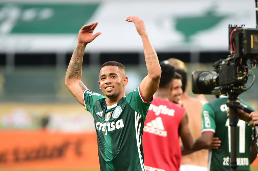 Gabriel Jesus, jogador do Palmeiras, durante partida contra o Botafogo-RJ, válida pela trigésima sexta rodada do Campeonato Brasileiro 2016.
