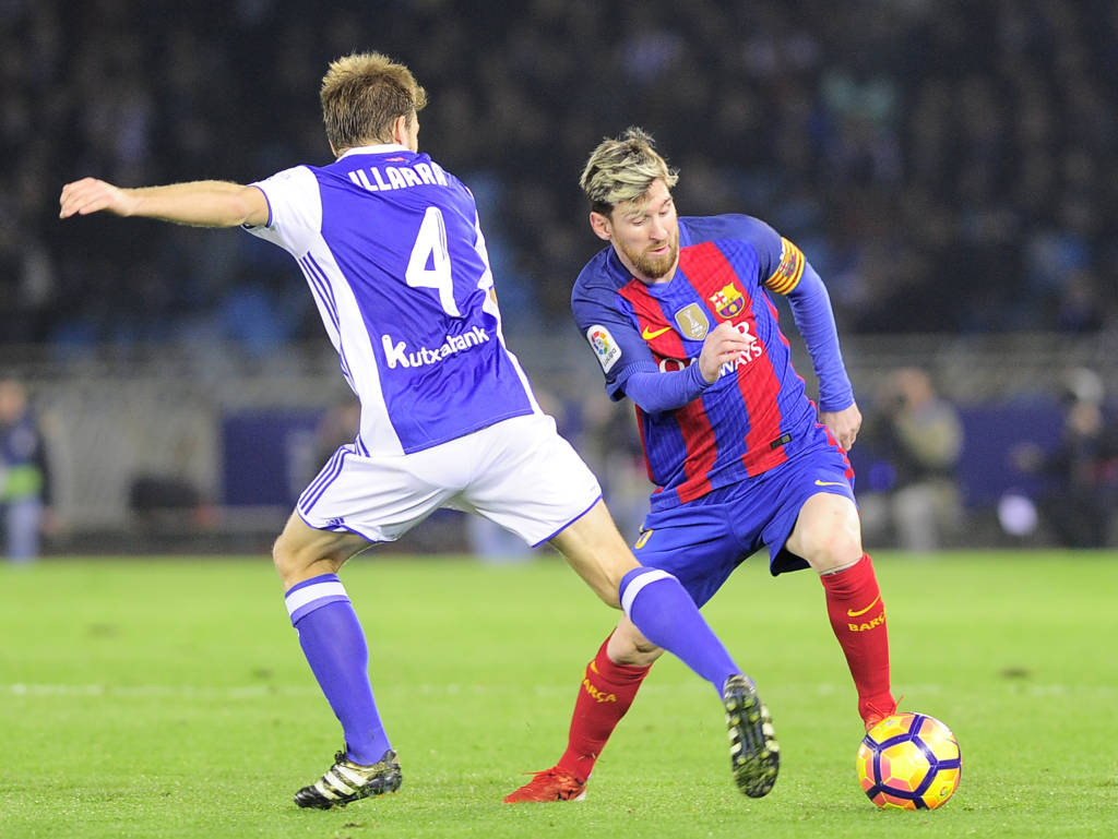O gol de Messi evitou a derrota do Barça (Foto: Ander Gillenea/AFP)
