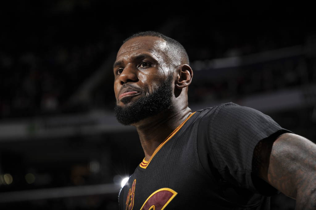 CLEVELAND, OH - DECEMBER 1: LeBron James #23 of the Cleveland Cavaliers is seen against the LA Clippers on December 1, 2016 at Quicken Loans Arena in Cleveland, Ohio. NOTE TO USER: User expressly acknowledges and agrees that, by downloading and or using this Photograph, user is consenting to the terms and conditions of the Getty Images License Agreement. Mandatory Copyright Notice: Copyright 2016 NBAE   David Liam Kyle/NBAE via Getty Images/AFP
