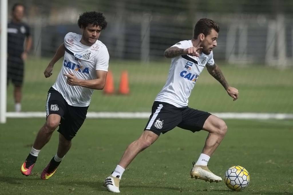 Victor Ferraz e Lucas Lima serão titulares no duelo contra o América-MG, na Vila Belmiro (Foto: Ivan Storti/ Santos FC)