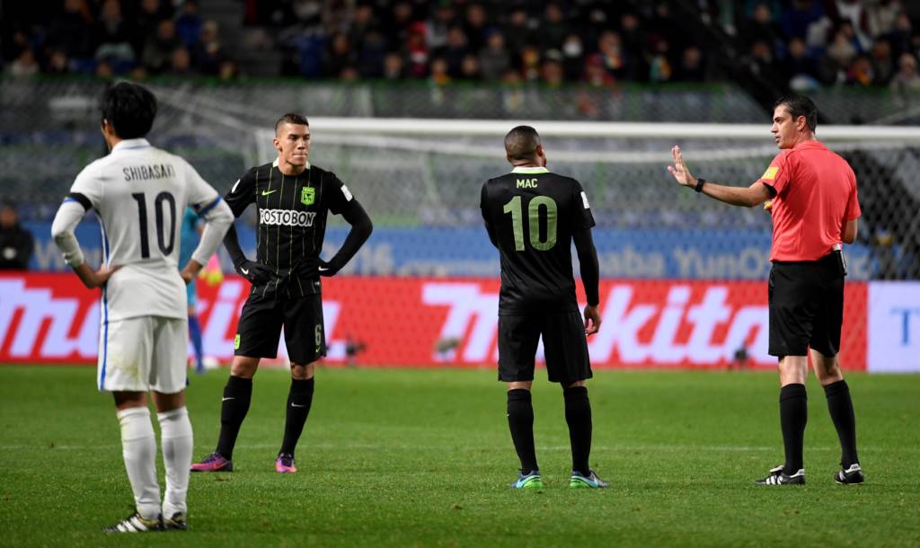 Campeão da Libertadores, Atlético Nacional decepcionou ao ser derrotado pelo Kashima Antlers na semifinal do Mundial (Foto: Toshifumi Kitamura/ AFP)