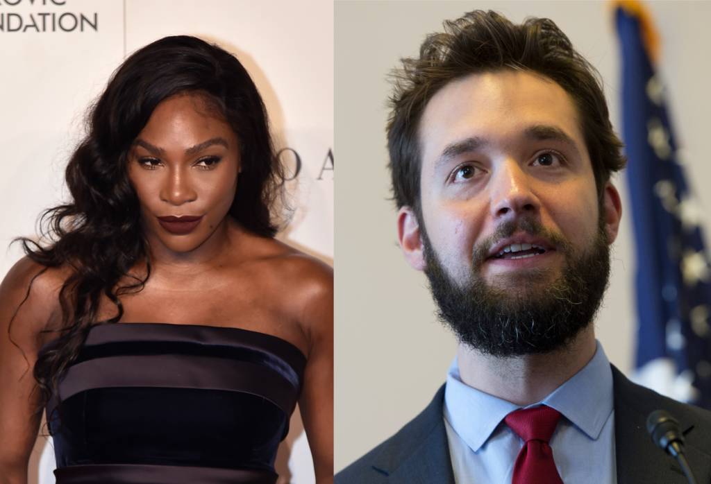 Tenista anunciou união com Alexis Ohanian, cofundador do Reddit (Foto: Montagem AFP)