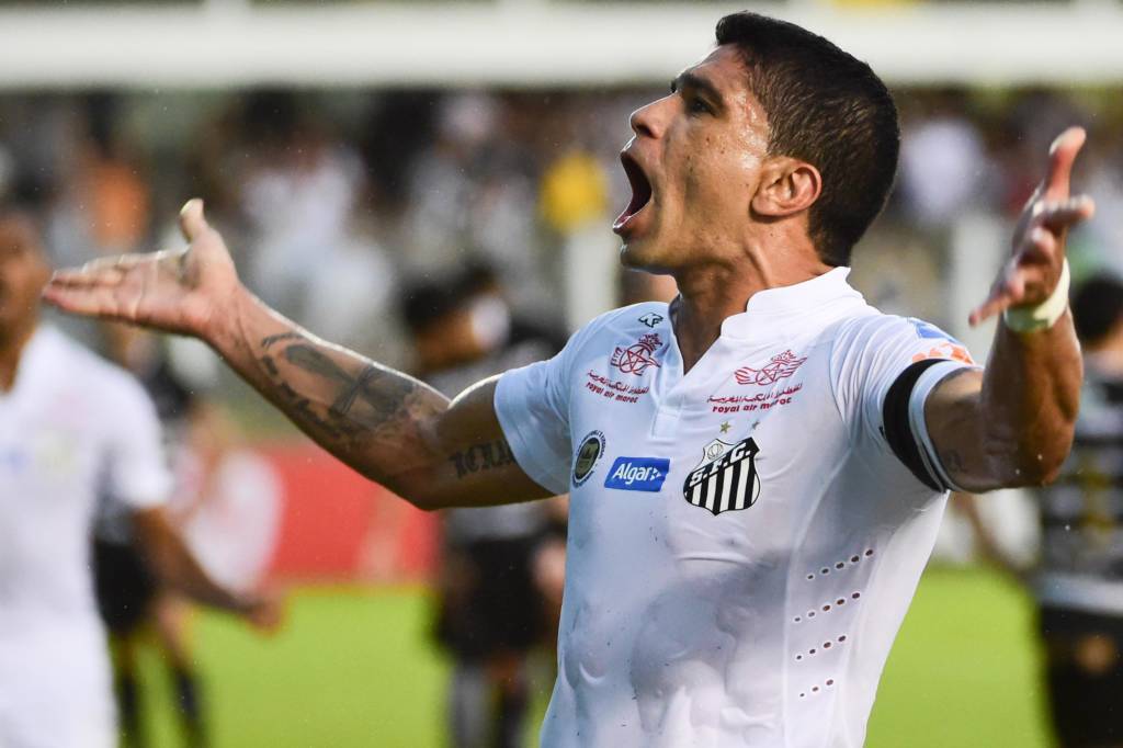 Aos 37 anos e 'jogando de terno', Renato foi fundamental para o Santos em 2016 (Foto: Djalma Vassão/Gazeta Press)