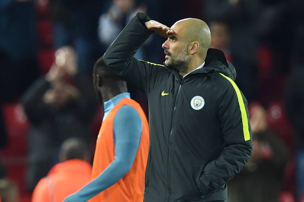Guardiola admitiu que o título está distante para o Manchester City (Foto: Paul Ellis/AFP)