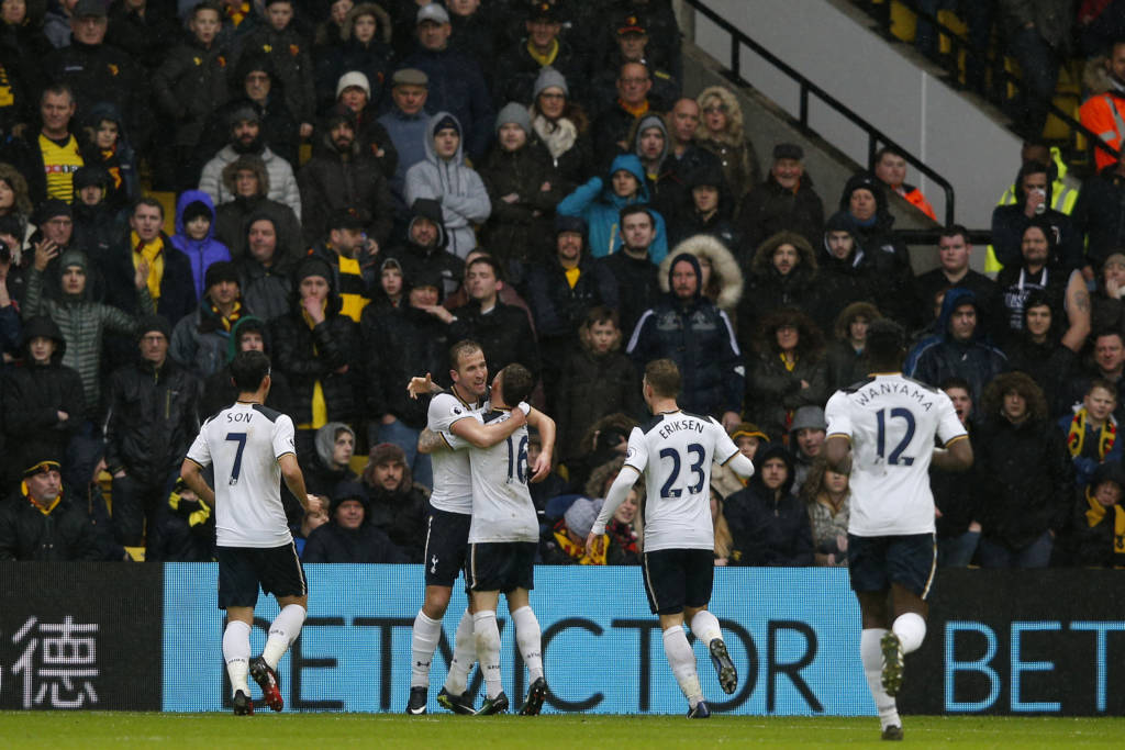 Grande atuação do Tottenham frustrou a torcida da casa (foto: Adrian Dennis/AFP)