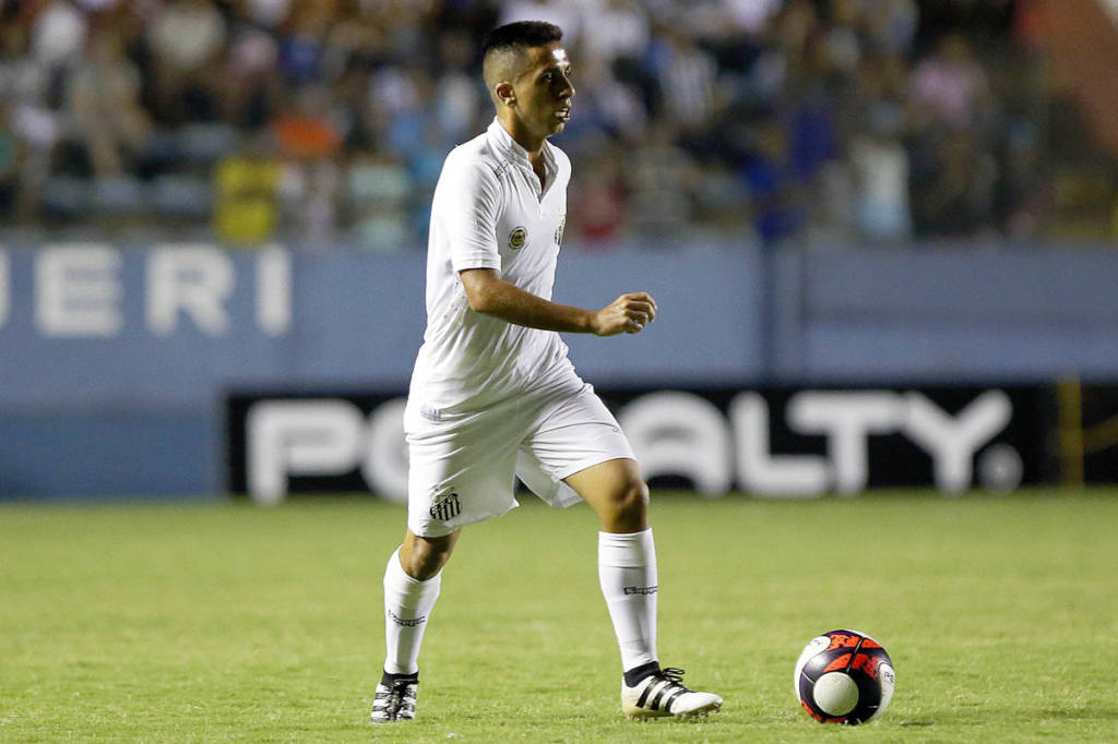 Giovane marcou o único gol da vitória santista sobre o Floresta (Foto: Pedro Ernesto Guerra Azevedo/ Santos FC)