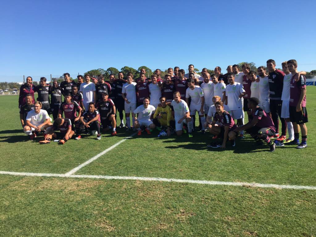São Paulo goleou Sarasota por 9 a 1 no primeiro jogo-treino de Rogério Ceni como técnico (Foto: SPFC/Twitter)