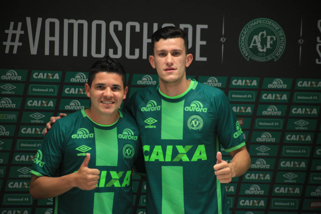 Diego Renan e Nathan agradeceram pela oportunidade de fazer parte da reconstrução da Chape (Foto: Divulgação/Chapecoense)