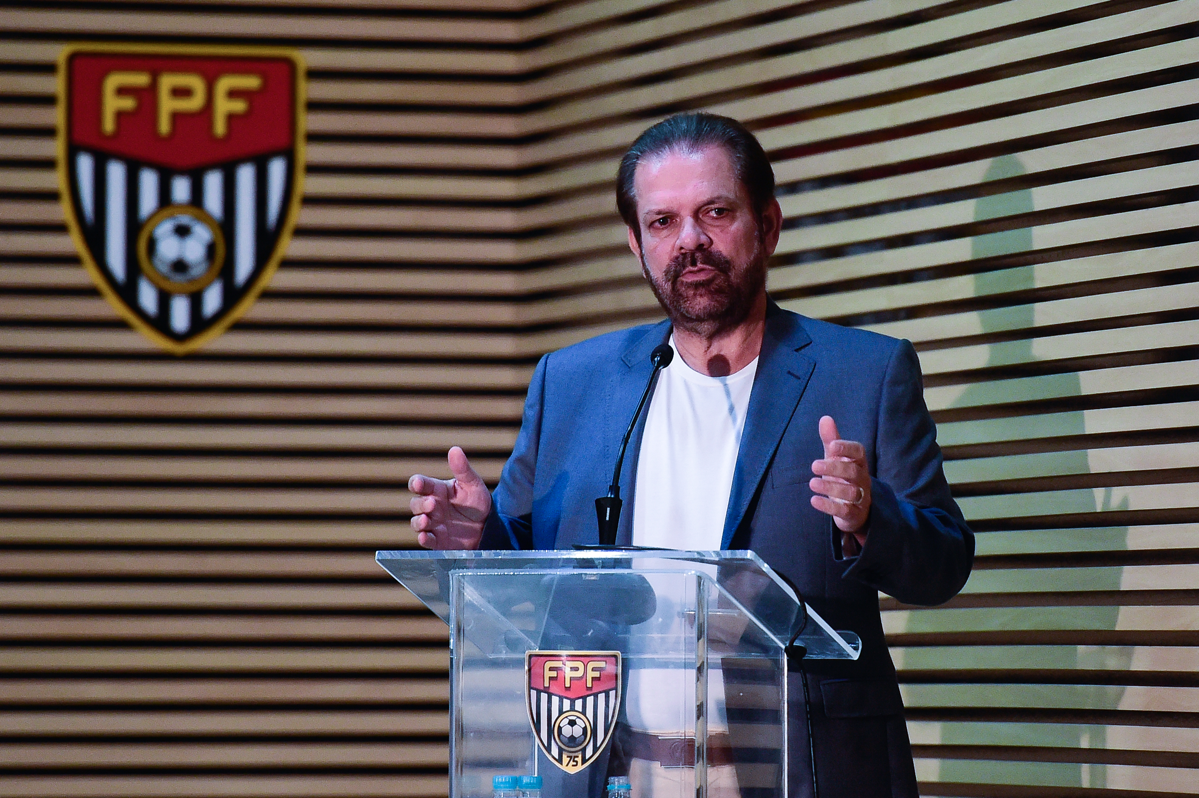 Reinaldo Carneiro Bastos, presidente da FPF (Foto: Fernando Dantas/Gazeta Press)