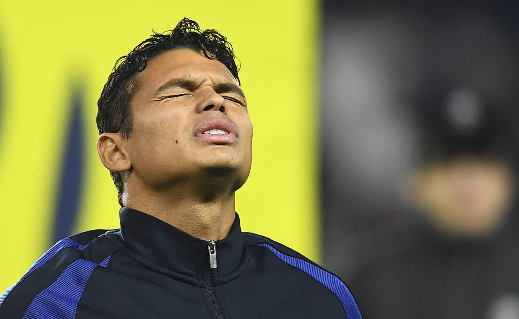 Capitão do PSG, Thiago Silva não poderá ser a referência do time em campo (Foto: Franck Fife/AFP)