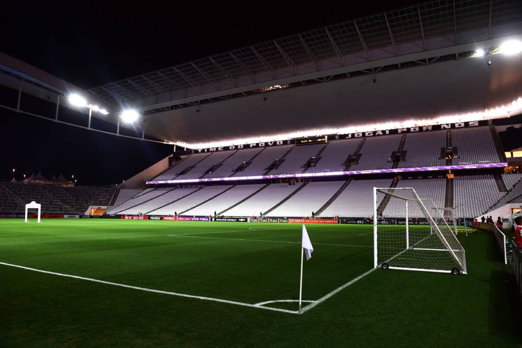 Com Tite, Corinthians já treinava no estádio antes de jogos importantes (foto: Sergio Barzaghi/Gazeta Press)