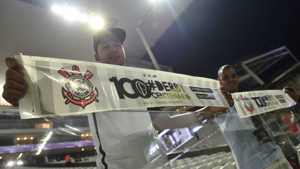 Fiel está inflamada para o clássico propagado como o Derby do centenário (foto: Fernando Dantas/Gazeta Press)