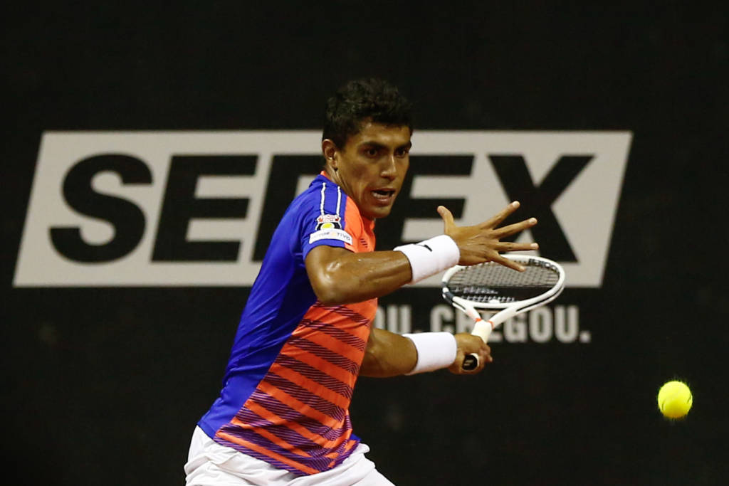Thiago Monteiro perdeu para o argentino Carlos Berlocq de virada e deu adeus à competição (Foto: DGW Comunicação)