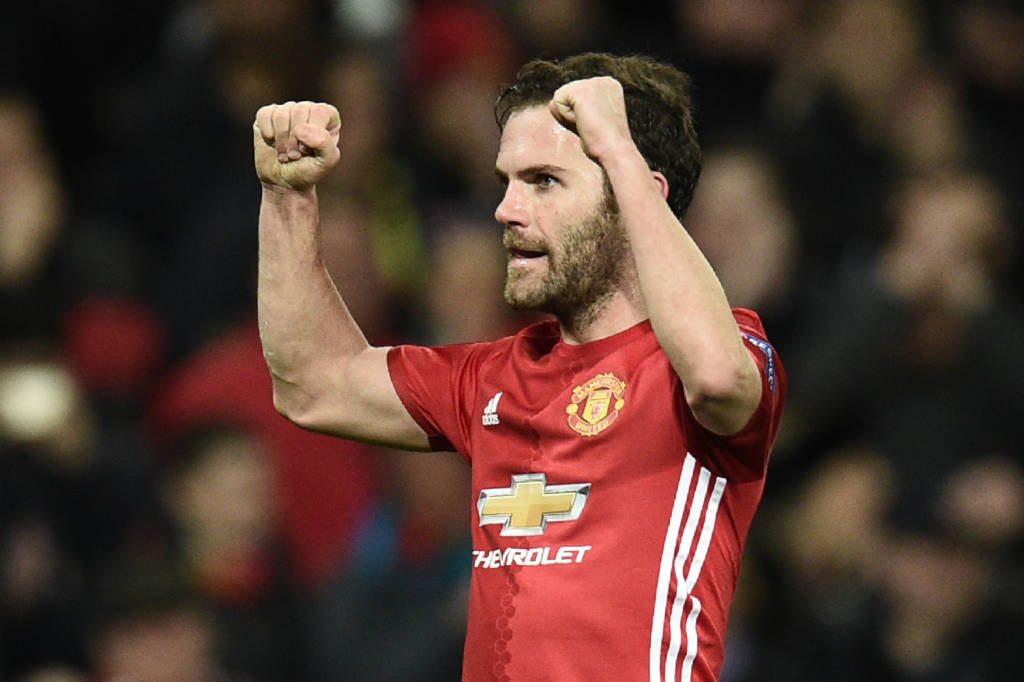 Mata fez o gol que tranquilizou o Manchester United na partida (Foto: Oli Scarff/AFP)