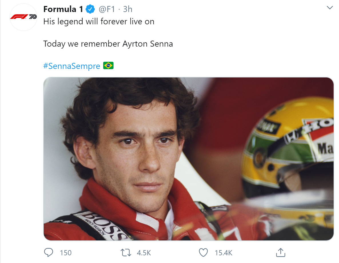 Confira homenagens pelos 26 anos da morte de Ayrton Senna - Gazeta