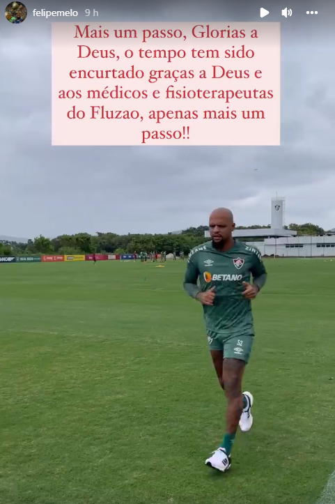 Felipe Melo crê em retorno antes do previsto