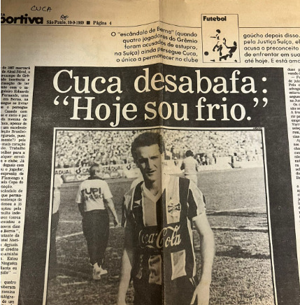 "Caso Berna": Como A Gazeta Esportiva relatou a condenação de Cuca. (Foto: Acervo pessoal)