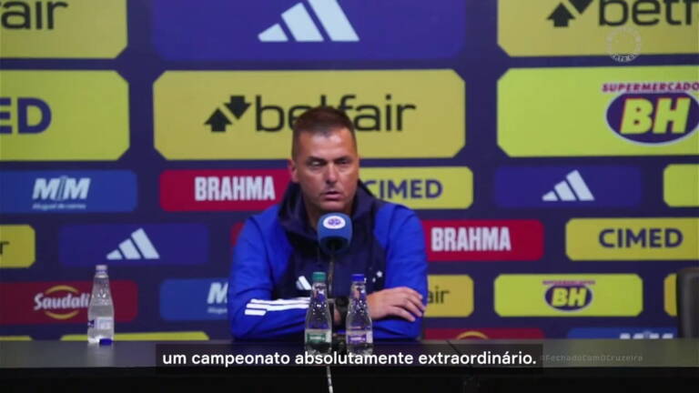 Auxiliar técnico do Cruzeiro elogia desempenho coletivo do time