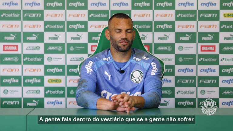 Há oito jogos sem sofrer gols, Weverton destaca solidez defensiva do Palmeiras