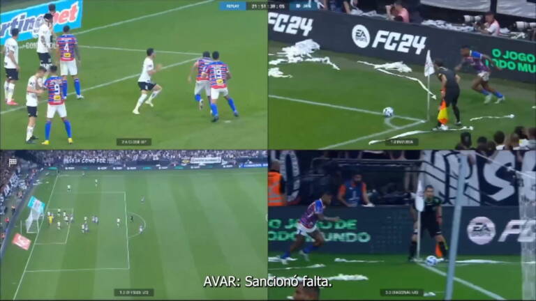 Veja o áudio do VAR em gol do Fortaleza contra o Corinthians pela Sul-Americana