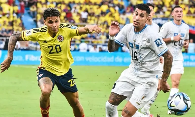 Richard Ríos celebra estreia com a seleção da Colômbia: 