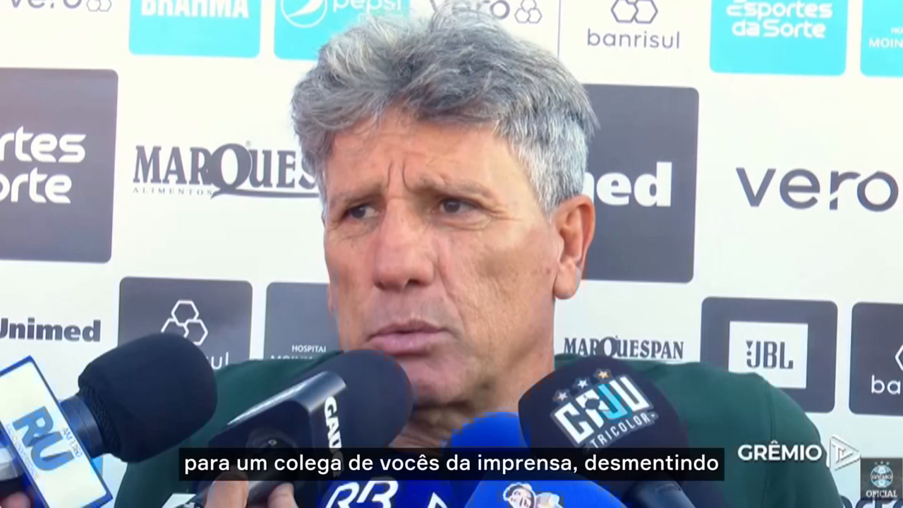 Renato descarta opções para o ataque do Grêmio: considerações de reestruturação ofensiva.